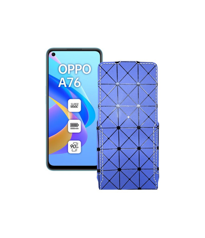 Чохол-флип з екошкіри для телефону OPPO A76