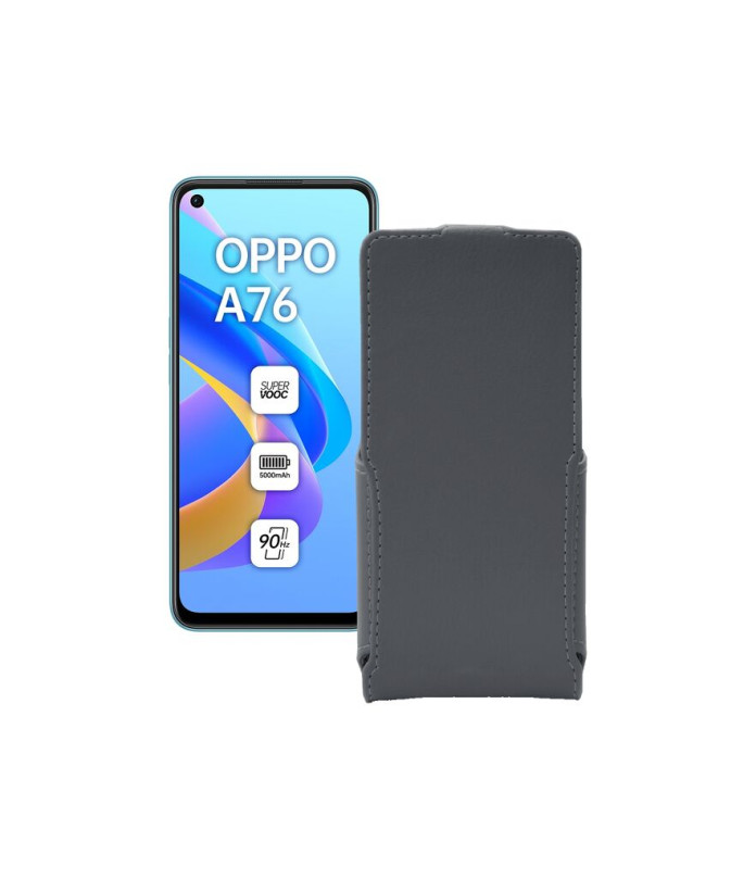 Чохол-флип з екошкіри для телефону OPPO A76