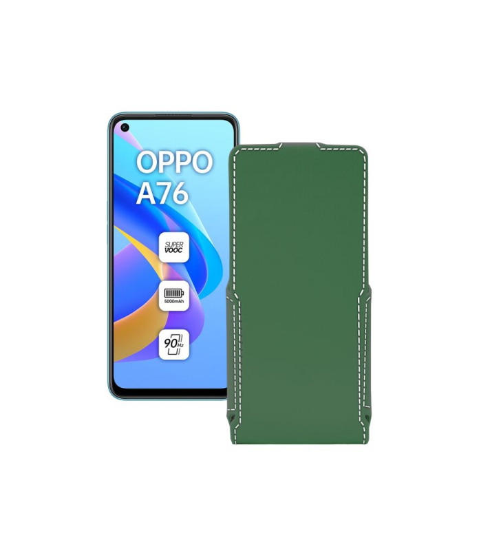 Чохол-флип з екошкіри для телефону OPPO A76