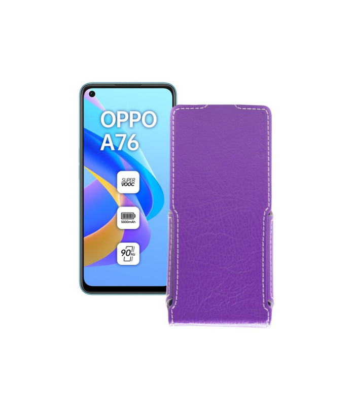 Чохол-флип з екошкіри для телефону OPPO A76