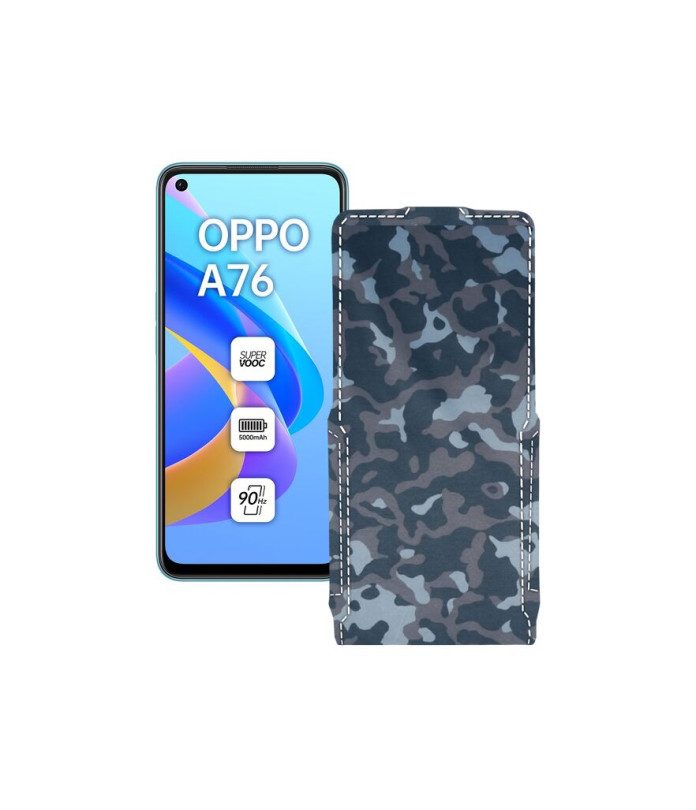 Чохол-флип з екошкіри для телефону OPPO A76