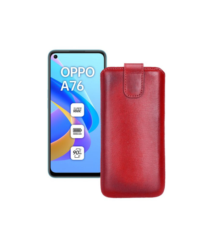 Витяжка з екошкіри для телефону OPPO A76