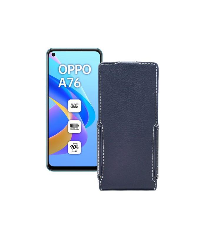 Чохол-флип з екошкіри для телефону OPPO A76