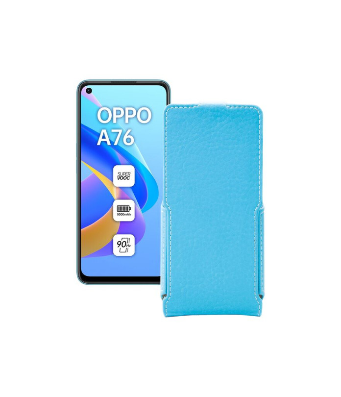 Чохол-флип з екошкіри для телефону OPPO A76