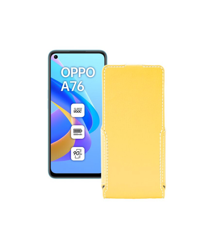 Чохол-флип з екошкіри для телефону OPPO A76