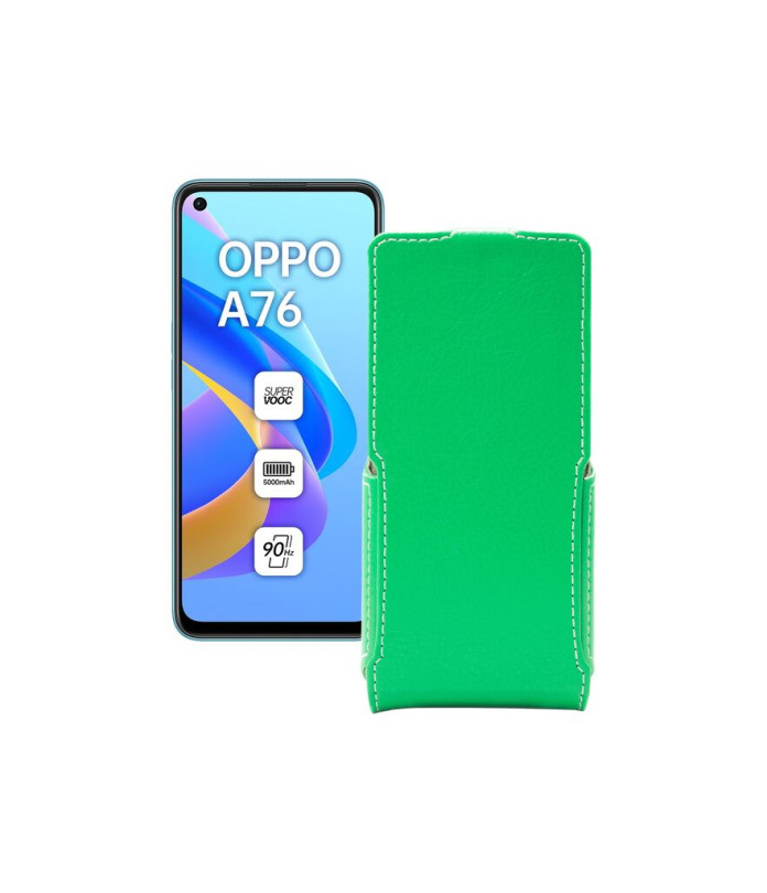 Чохол-флип з екошкіри для телефону OPPO A76