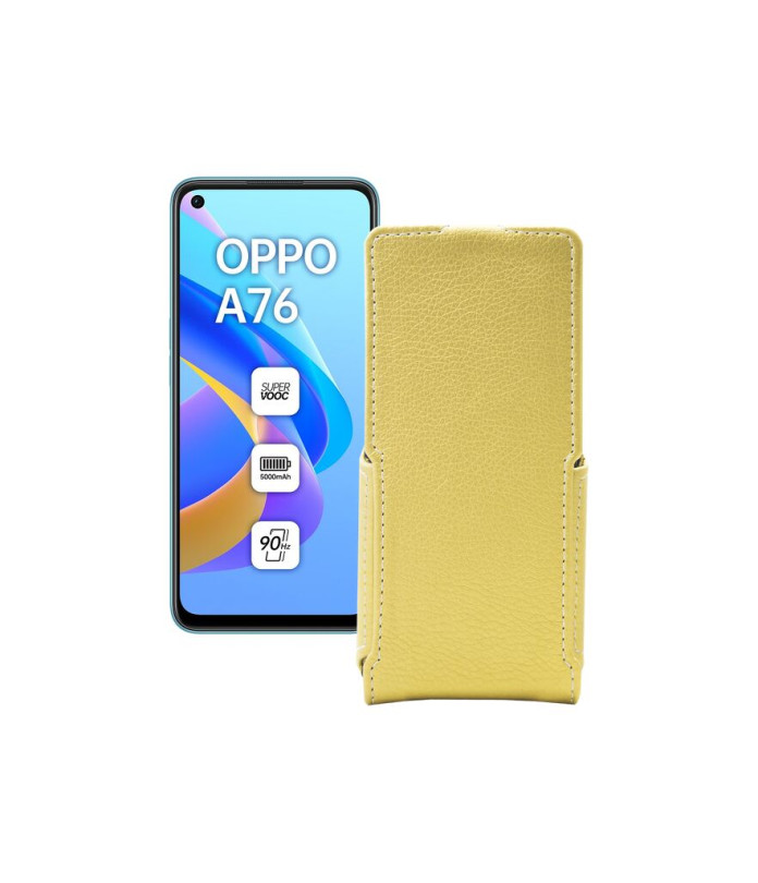 Чохол-флип з екошкіри для телефону OPPO A76