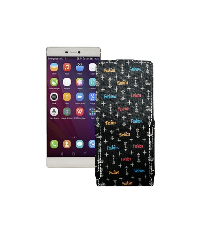 Чохол-флип з екошкіри для телефону Huawei P8