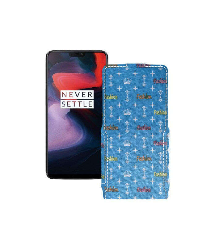 Чохол-флип з екошкіри для телефону OnePlus 6