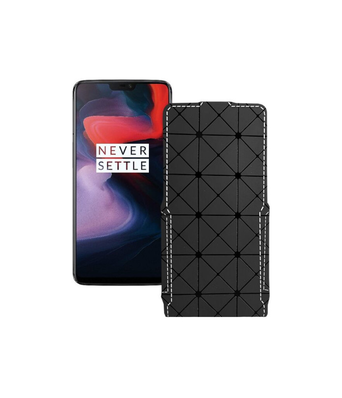 Чохол-флип з екошкіри для телефону OnePlus 6