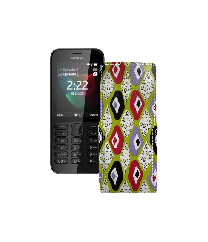 Чохол-флип з екошкіри для телефону Nokia 222 Dual Sim