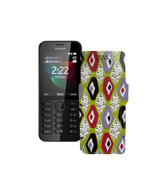 Чохол-книжка з екошкіри для телефону Nokia 222 Dual Sim