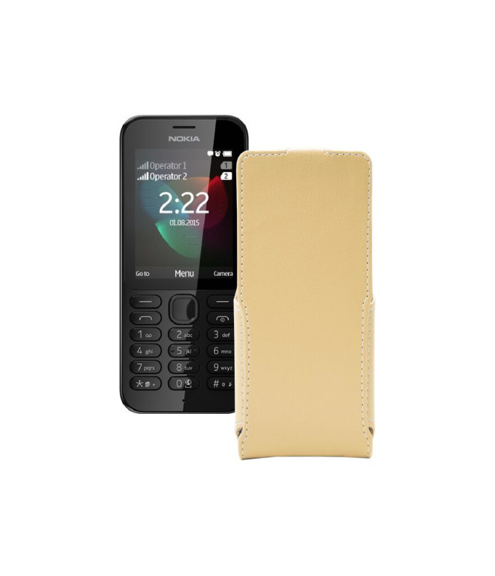 Чохол-флип з екошкіри для телефону Nokia 222 Dual Sim