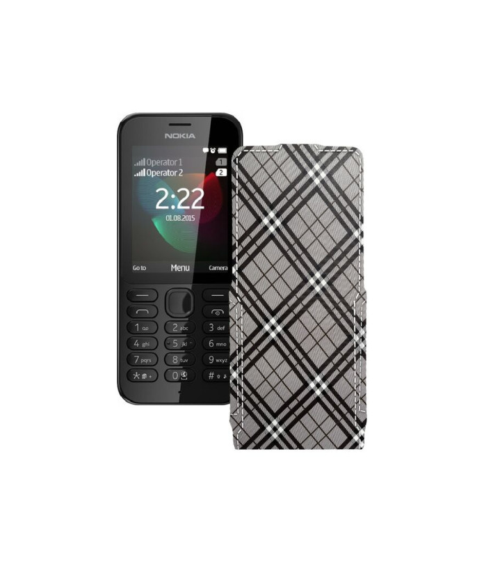 Чохол-флип з екошкіри для телефону Nokia 222 Dual Sim