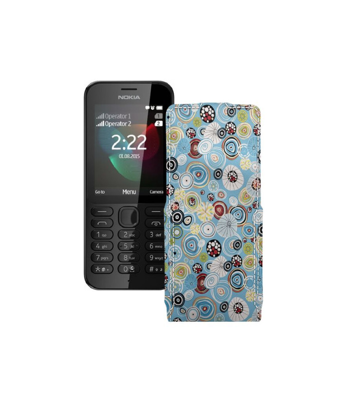 Чохол-флип з екошкіри для телефону Nokia 222 Dual Sim