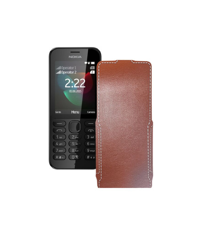 Чохол-флип з екошкіри для телефону Nokia 222 Dual Sim