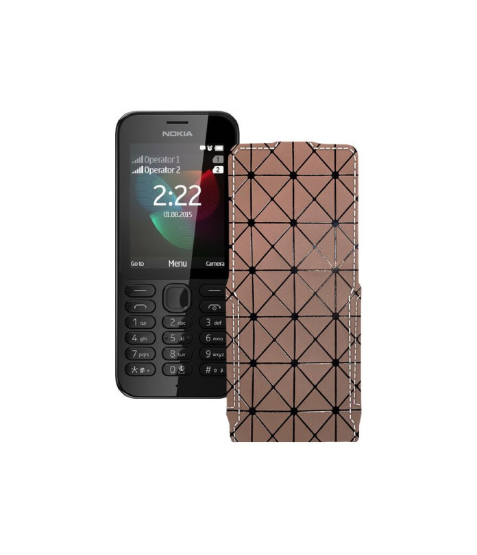 Чохол-флип з екошкіри для телефону Nokia 222 Dual Sim