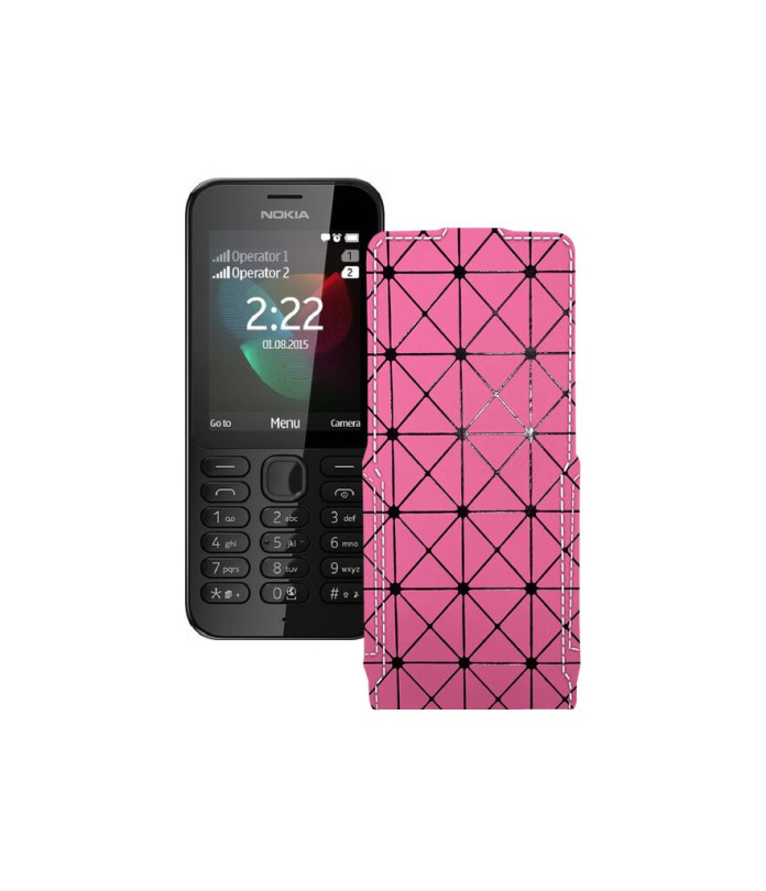 Чохол-флип з екошкіри для телефону Nokia 222 Dual Sim