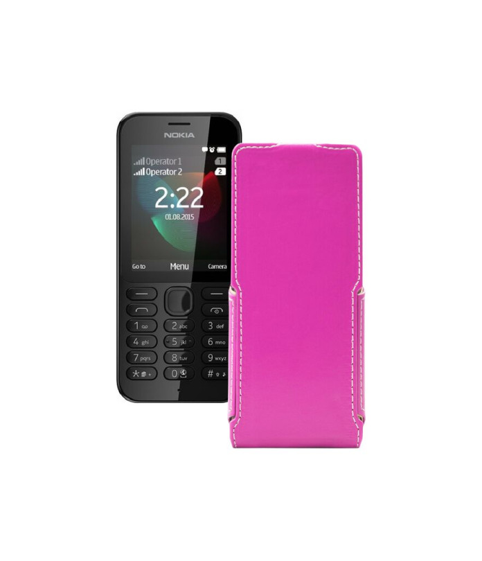 Чохол-флип з екошкіри для телефону Nokia 222 Dual Sim