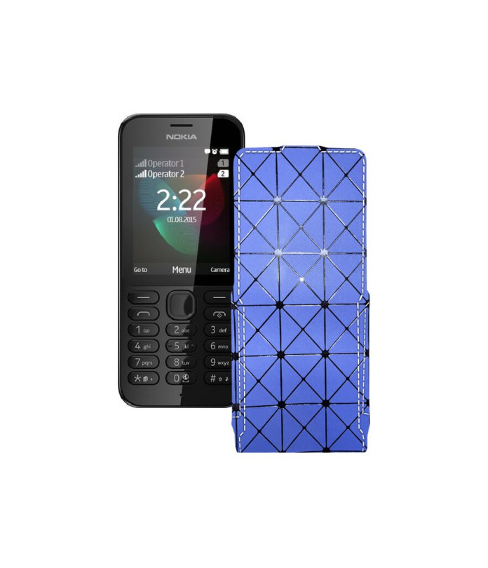 Чохол-флип з екошкіри для телефону Nokia 222 Dual Sim