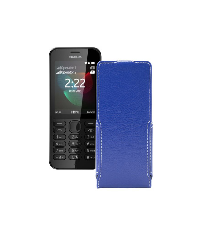 Чохол-флип з екошкіри для телефону Nokia 222 Dual Sim