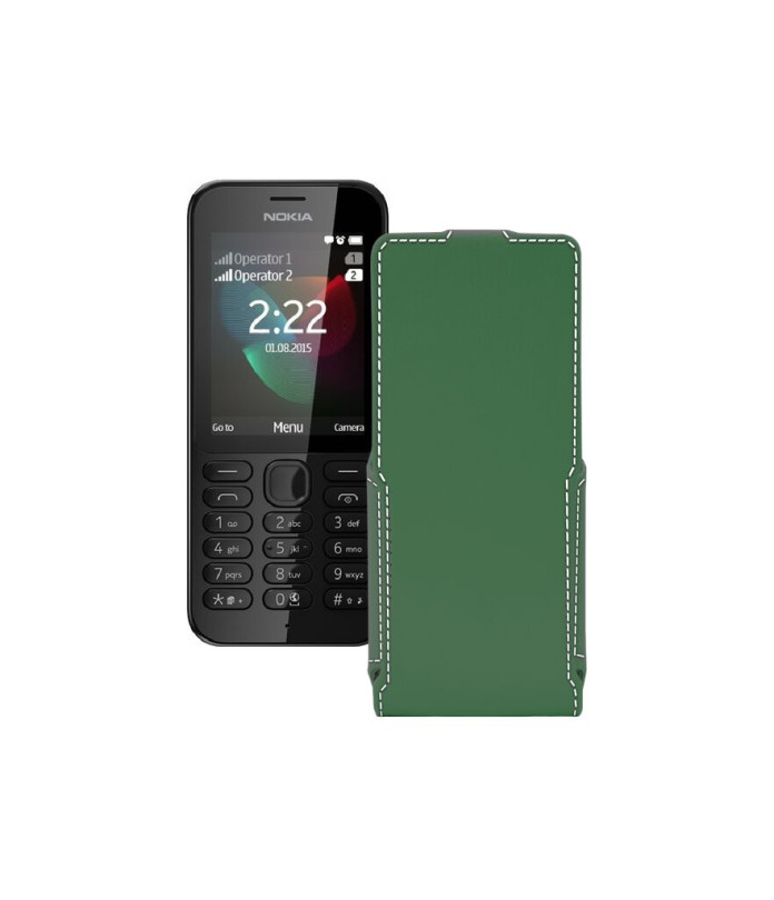 Чохол-флип з екошкіри для телефону Nokia 222 Dual Sim