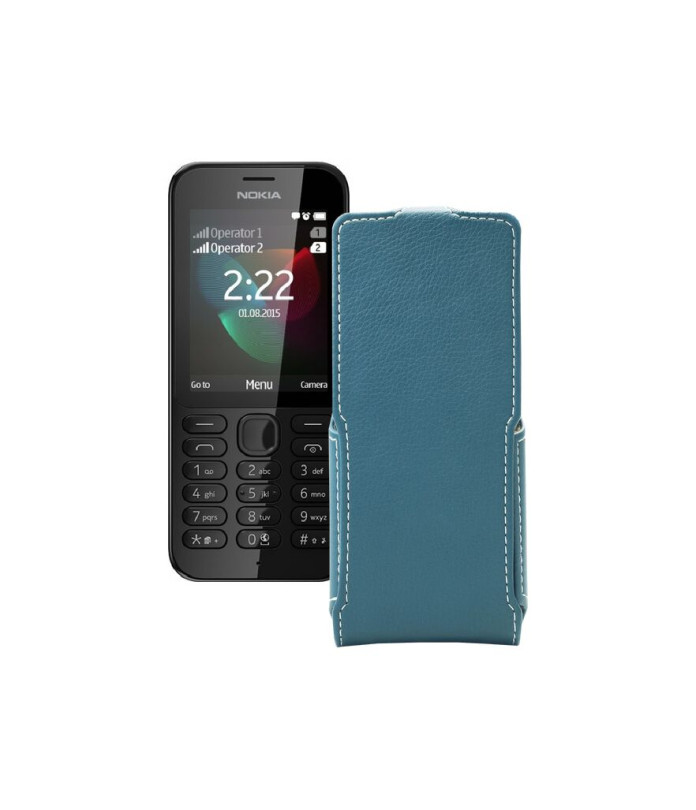 Чохол-флип з екошкіри для телефону Nokia 222 Dual Sim