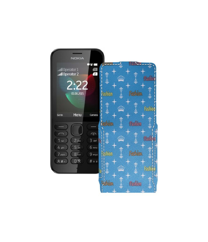 Чохол-флип з екошкіри для телефону Nokia 222 Dual Sim