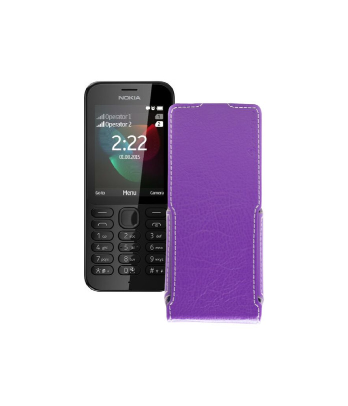 Чохол-флип з екошкіри для телефону Nokia 222 Dual Sim