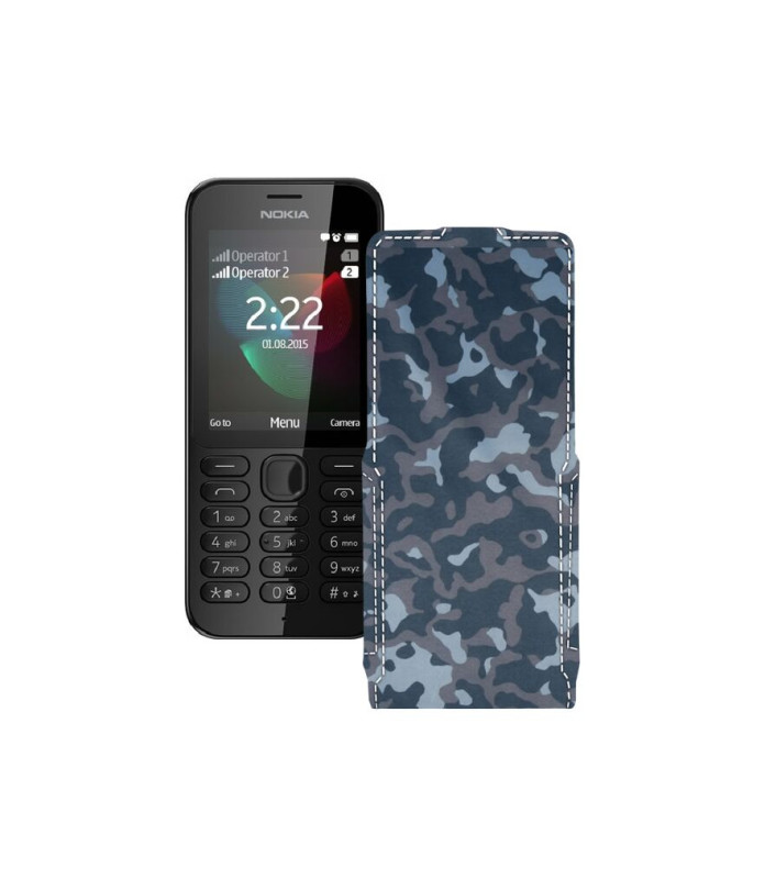 Чохол-флип з екошкіри для телефону Nokia 222 Dual Sim