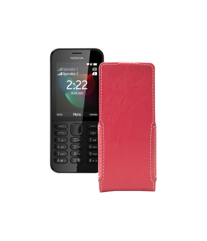 Чохол-флип з екошкіри для телефону Nokia 222 Dual Sim