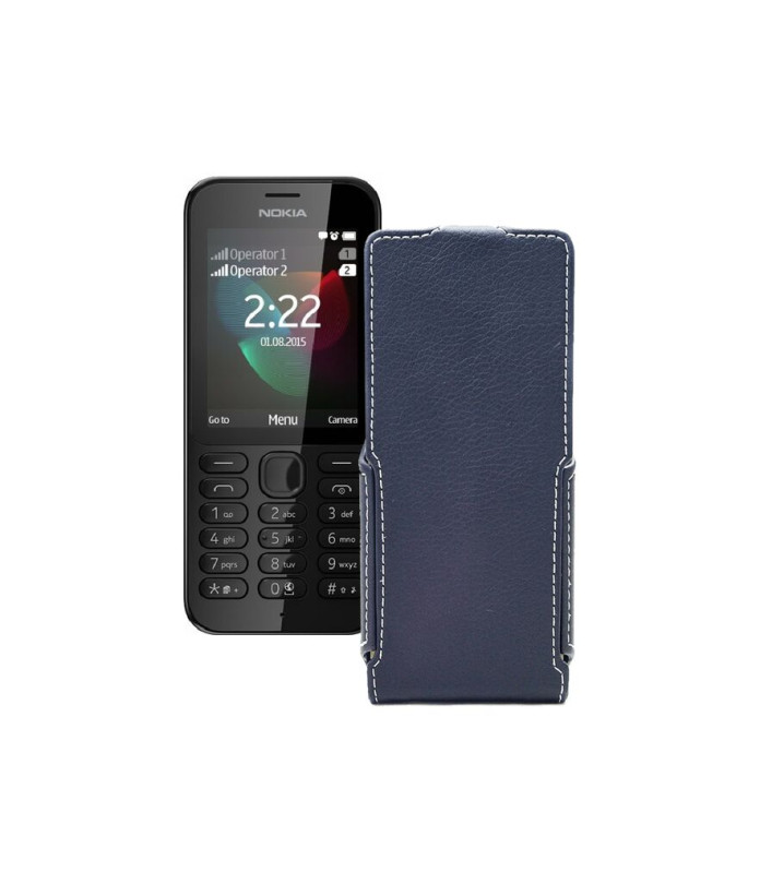 Чохол-флип з екошкіри для телефону Nokia 222 Dual Sim