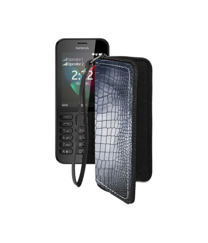 Чохол-гаманець з екошкіри для телефону Nokia 222 Dual Sim