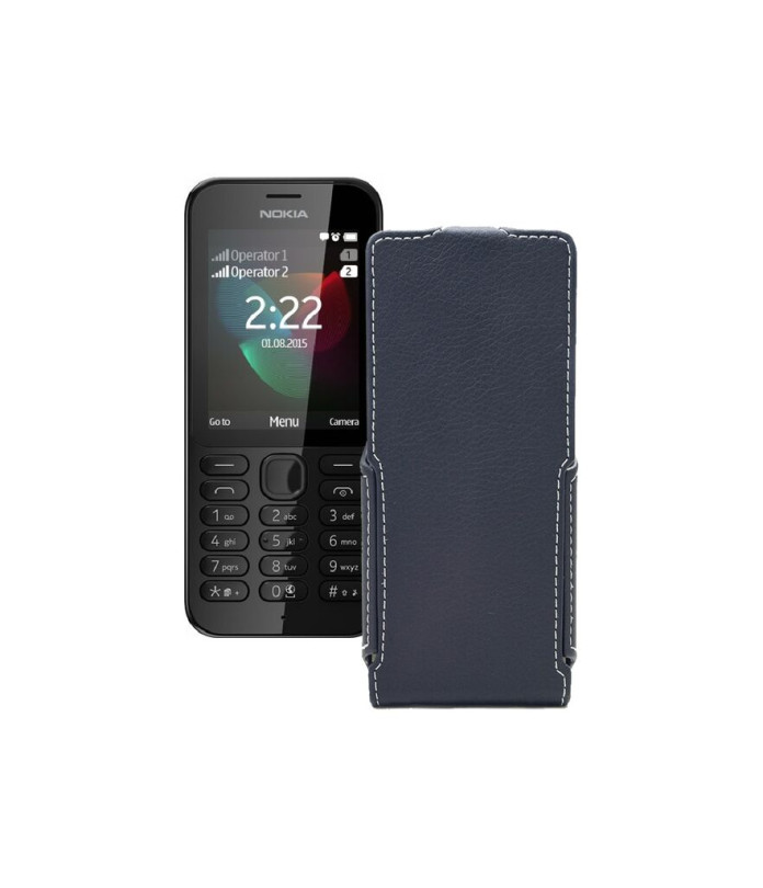 Чохол-флип з екошкіри для телефону Nokia 222 Dual Sim