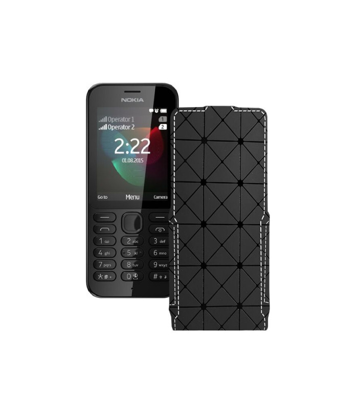 Чохол-флип з екошкіри для телефону Nokia 222 Dual Sim