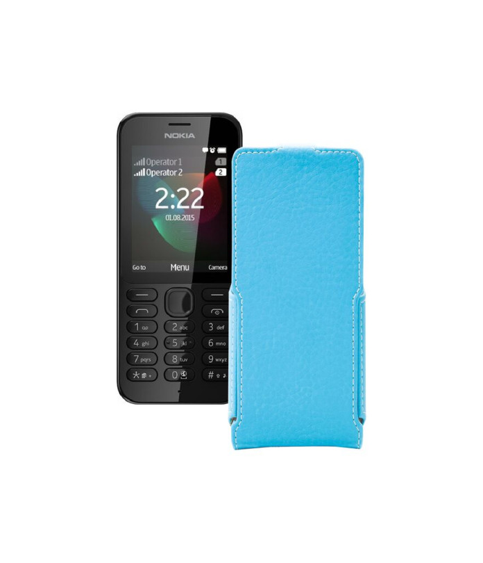 Чохол-флип з екошкіри для телефону Nokia 222 Dual Sim