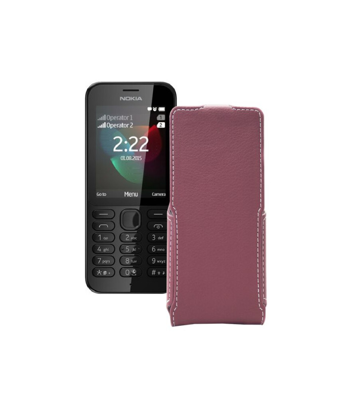 Чохол-флип з екошкіри для телефону Nokia 222 Dual Sim