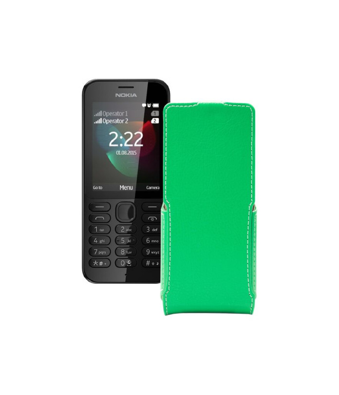 Чохол-флип з екошкіри для телефону Nokia 222 Dual Sim