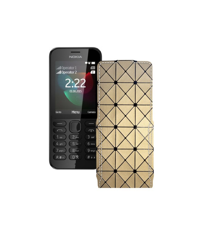 Чохол-флип з екошкіри для телефону Nokia 222 Dual Sim