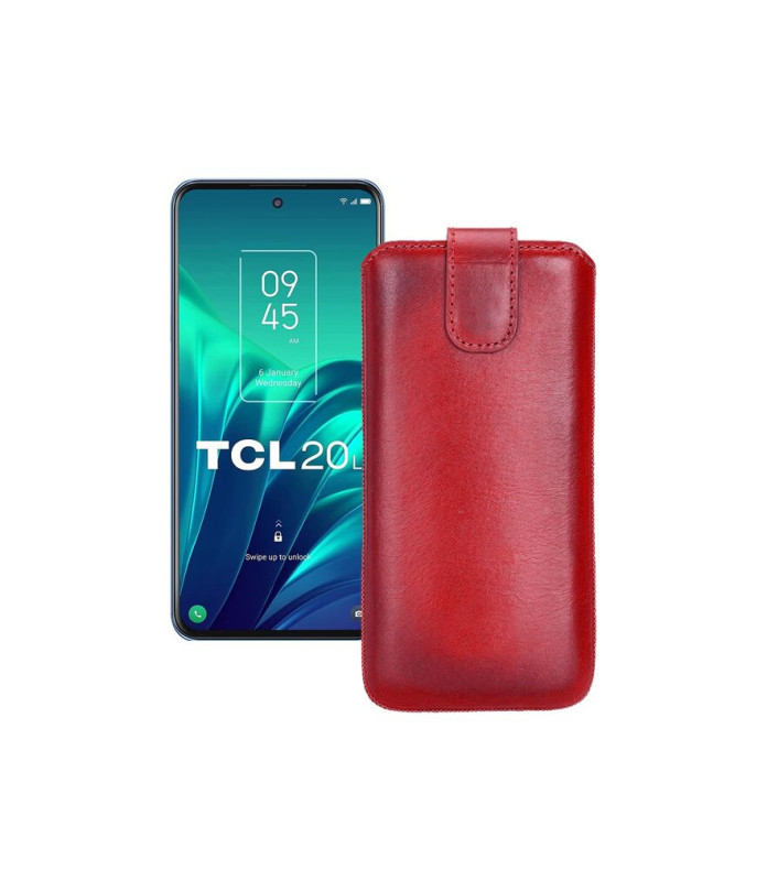 Витяжка з екошкіри для телефону TCL 20L