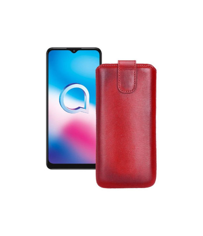 Витяжка з екошкіри для телефону Alcatel 3x 2020