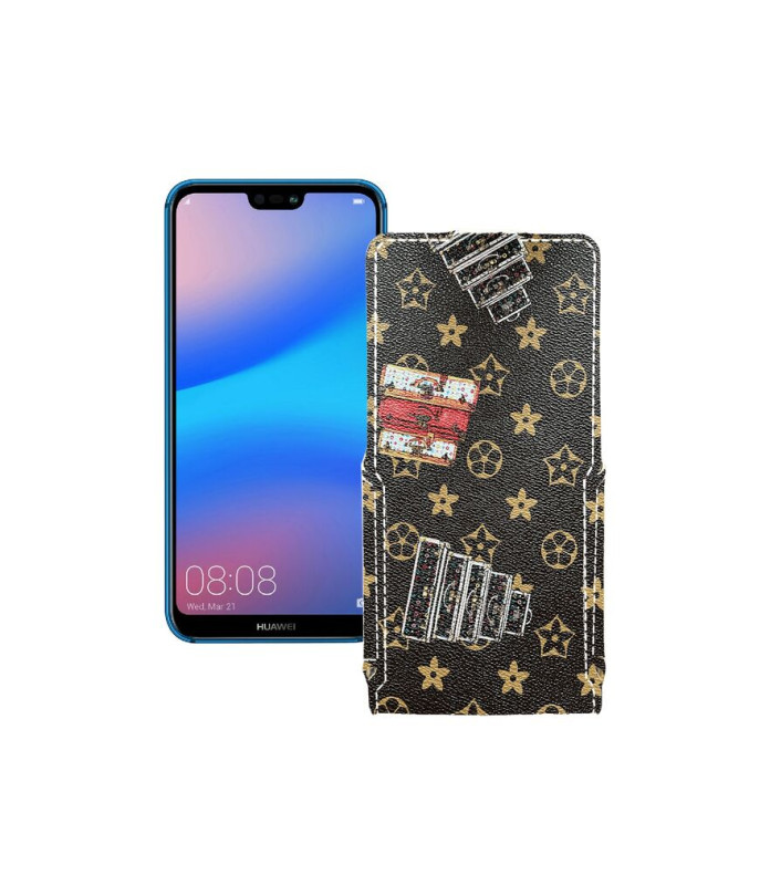 Чохол-флип з екошкіри для телефону Huawei Nova 3e