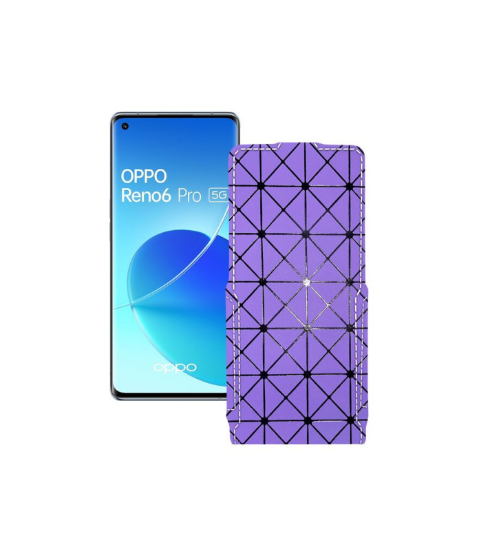 Чохол-флип з екошкіри для телефону OPPO Reno 6 Pro 5G