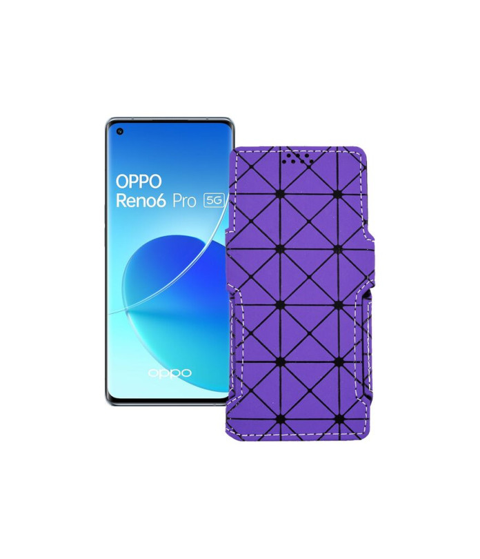 Чохол-книжка з екошкіри для телефону OPPO Reno 6 Pro 5G