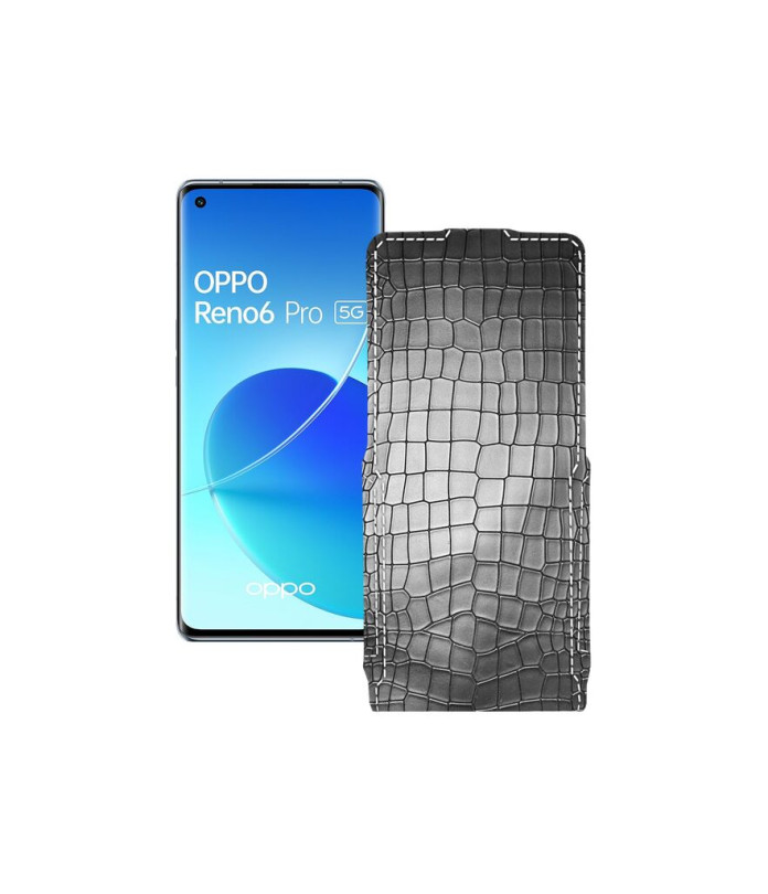 Чохол-флип з екошкіри для телефону OPPO Reno 6 Pro 5G