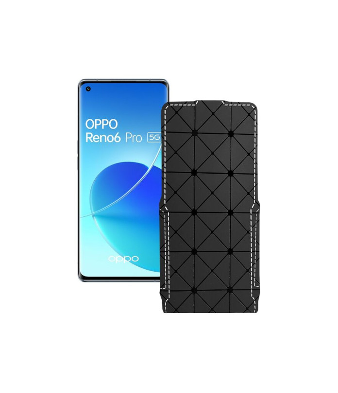 Чохол-флип з екошкіри для телефону OPPO Reno 6 Pro 5G