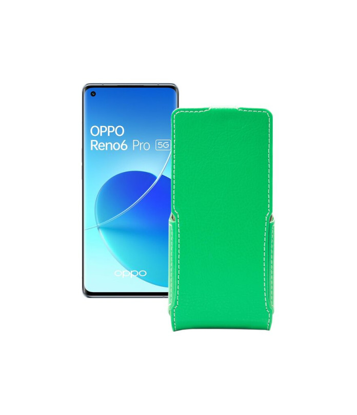 Чохол-флип з екошкіри для телефону OPPO Reno 6 Pro 5G