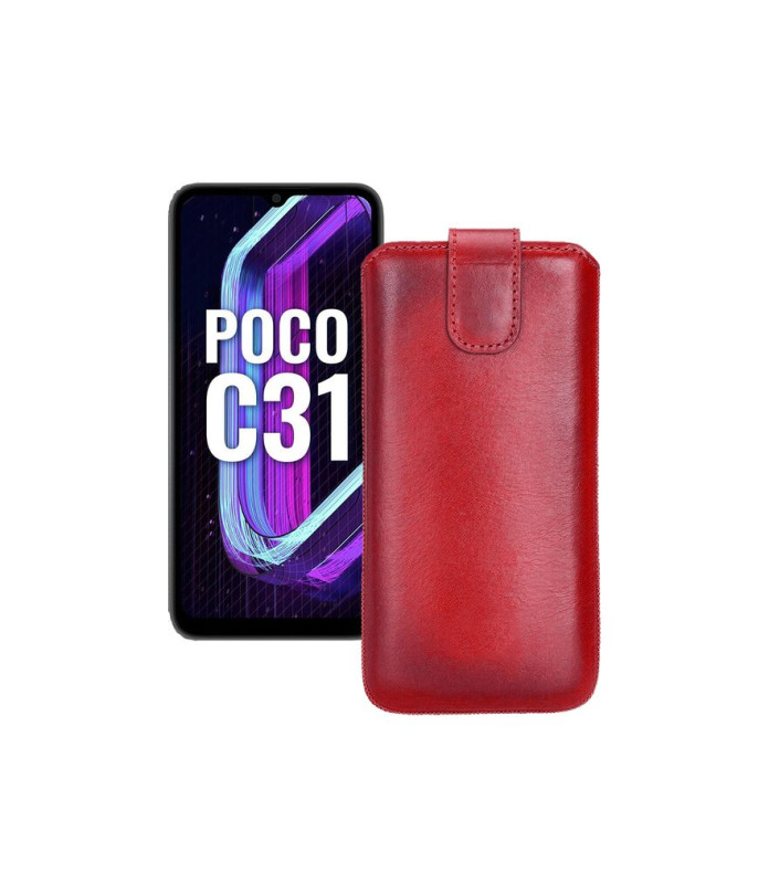 Витяжка з екошкіри для телефону Xiaomi Poco C31 2021