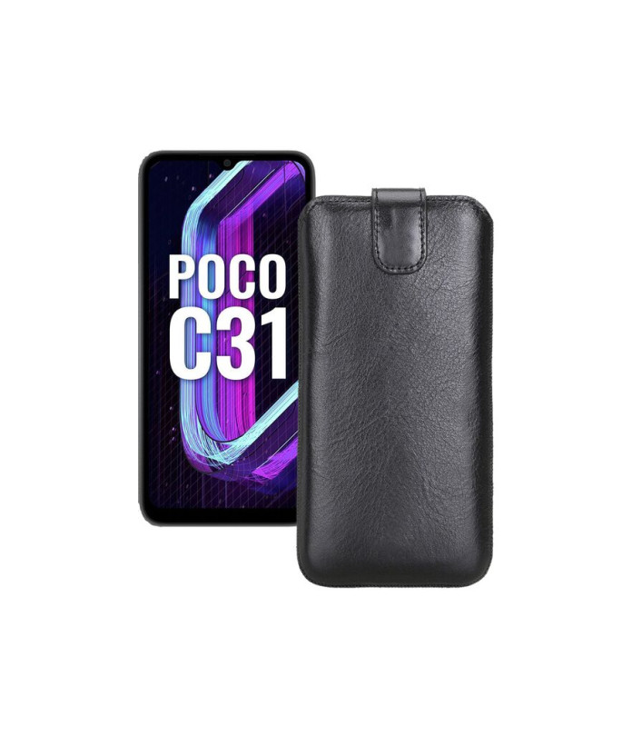 Витяжка з екошкіри для телефону Xiaomi Poco C31 2021