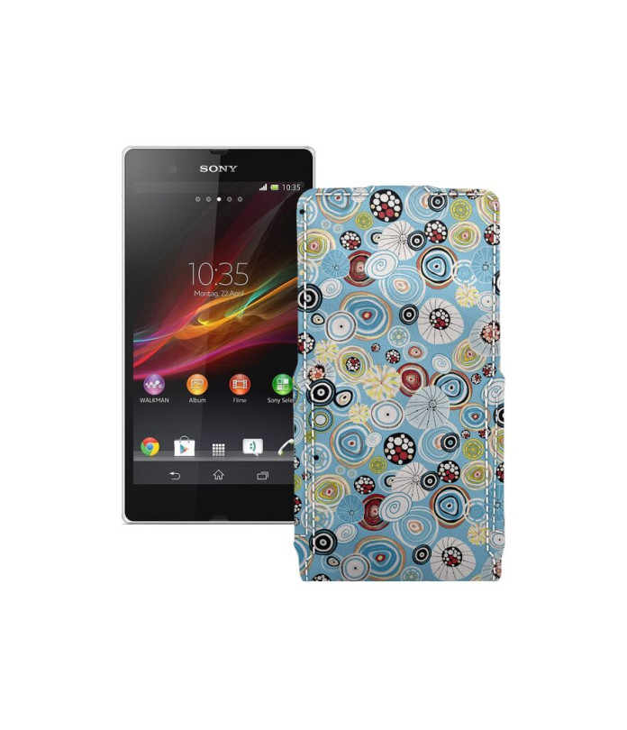 Чохол-флип з екошкіри для телефону Sony Xperia Z C6603